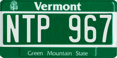 VT license plate NTP967