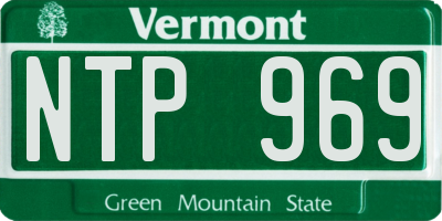 VT license plate NTP969