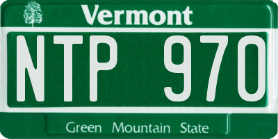 VT license plate NTP970