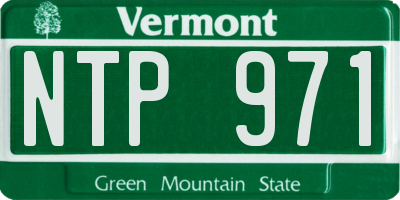 VT license plate NTP971