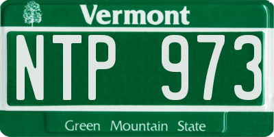 VT license plate NTP973