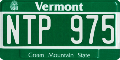 VT license plate NTP975
