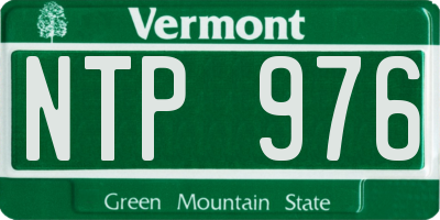 VT license plate NTP976