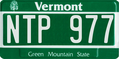 VT license plate NTP977