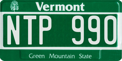 VT license plate NTP990