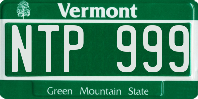 VT license plate NTP999
