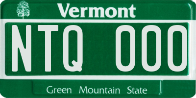 VT license plate NTQ000