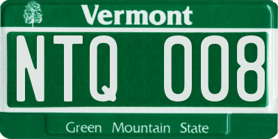 VT license plate NTQ008