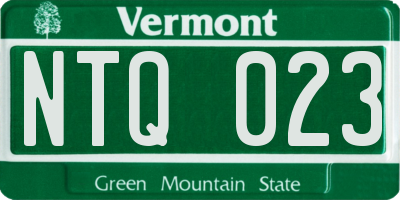 VT license plate NTQ023