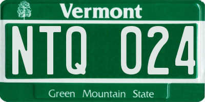 VT license plate NTQ024