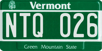 VT license plate NTQ026