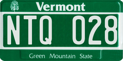 VT license plate NTQ028