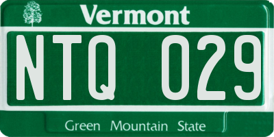 VT license plate NTQ029