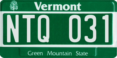 VT license plate NTQ031