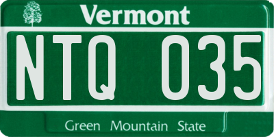 VT license plate NTQ035