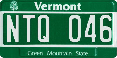VT license plate NTQ046