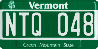 VT license plate NTQ048