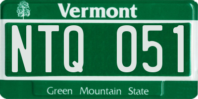 VT license plate NTQ051