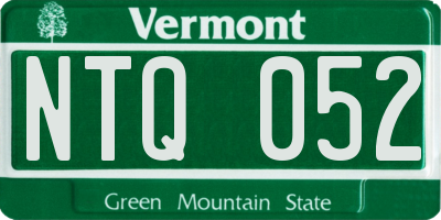 VT license plate NTQ052
