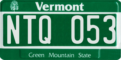 VT license plate NTQ053