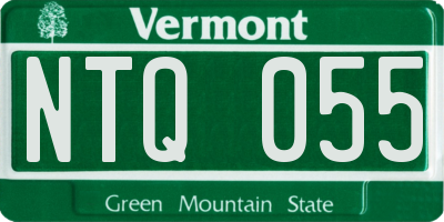 VT license plate NTQ055