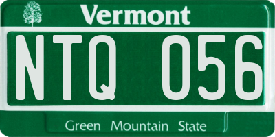 VT license plate NTQ056