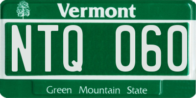VT license plate NTQ060