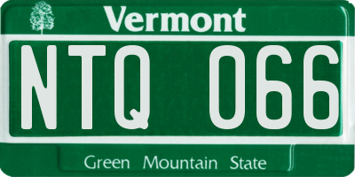 VT license plate NTQ066