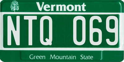 VT license plate NTQ069