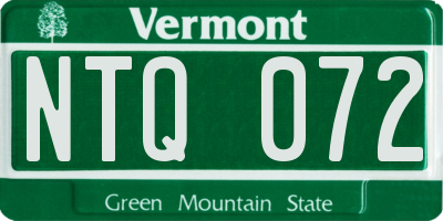 VT license plate NTQ072