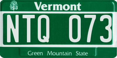 VT license plate NTQ073