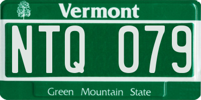 VT license plate NTQ079