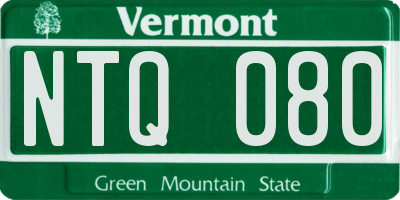VT license plate NTQ080