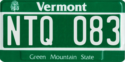 VT license plate NTQ083