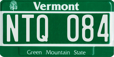 VT license plate NTQ084