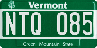 VT license plate NTQ085