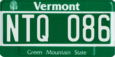 VT license plate NTQ086