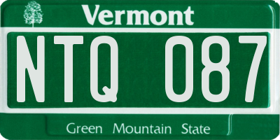 VT license plate NTQ087