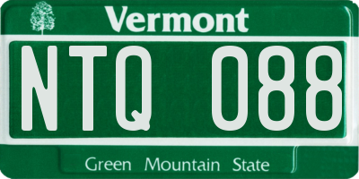 VT license plate NTQ088