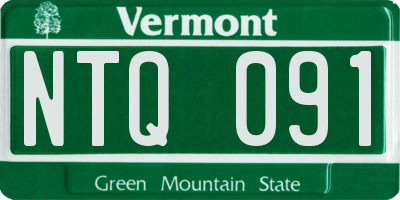 VT license plate NTQ091