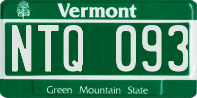 VT license plate NTQ093