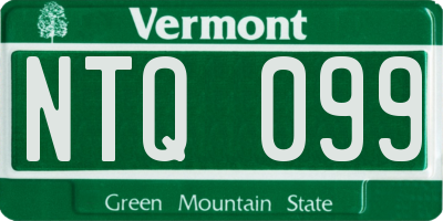 VT license plate NTQ099