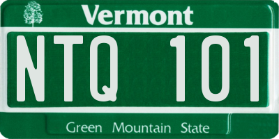 VT license plate NTQ101