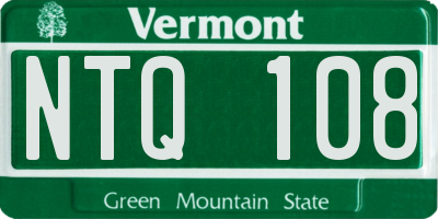 VT license plate NTQ108