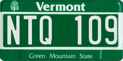 VT license plate NTQ109