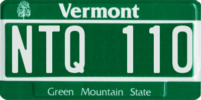 VT license plate NTQ110
