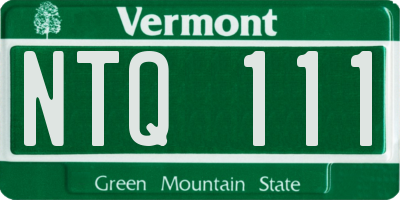 VT license plate NTQ111