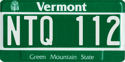 VT license plate NTQ112
