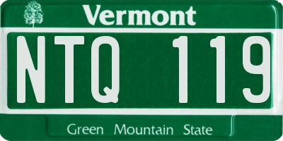 VT license plate NTQ119