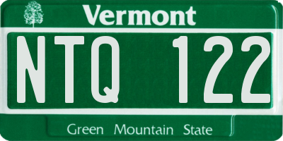 VT license plate NTQ122